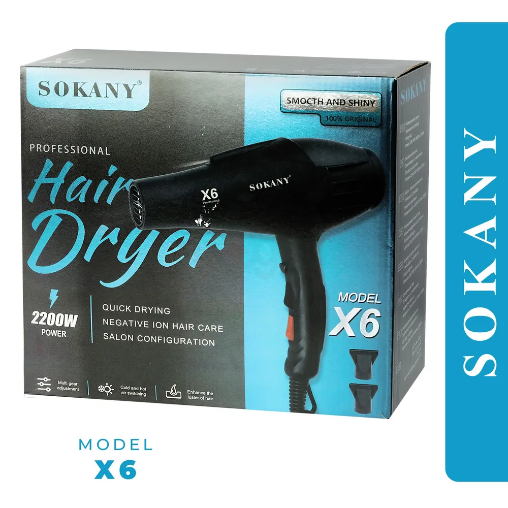 Sokany X6 Professional Hair Dryer - 2200W  