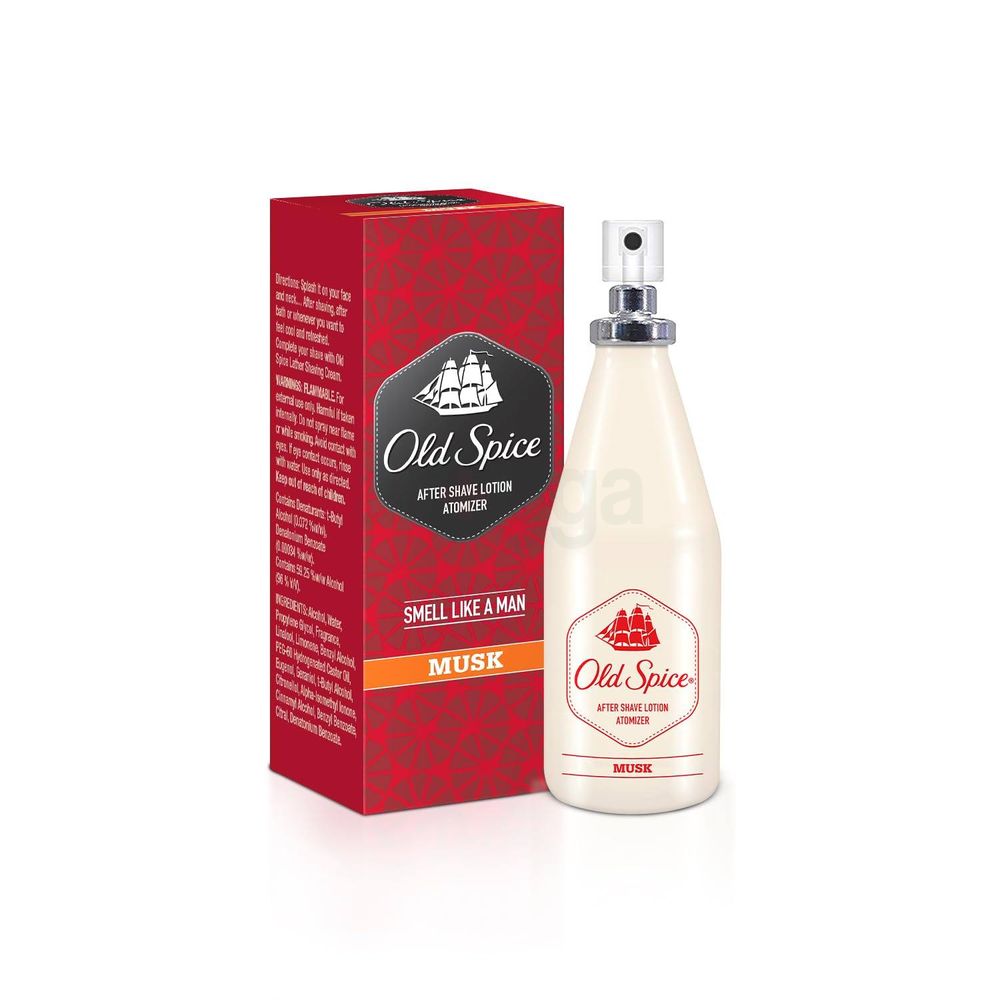 Old Spice After Shave Lotion Atomizer with Cooling Comfort- Musk  