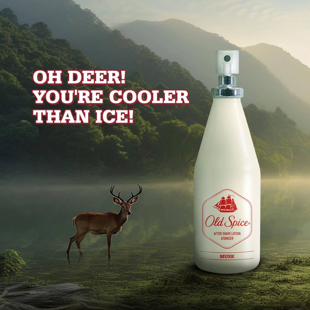 Old Spice After Shave Lotion Atomizer with Cooling Comfort- Musk  