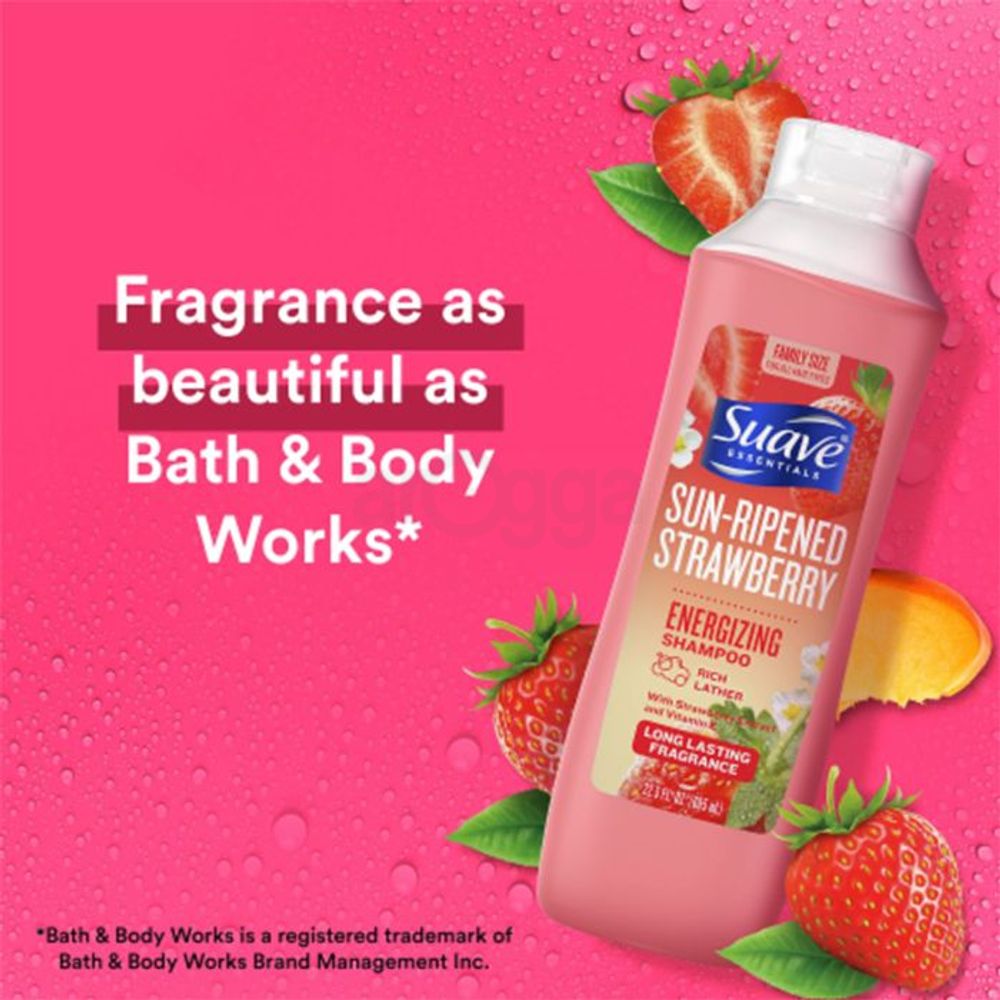 Suave Essentials Sun Ripend Strawberry Energing Shampoo with Strawberry Extract & Vitamin E  