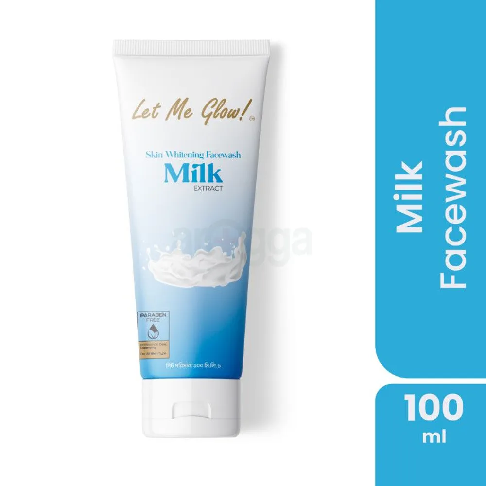 Let Me Glow Skin Whitening Facewash Milk Extract 100ml  