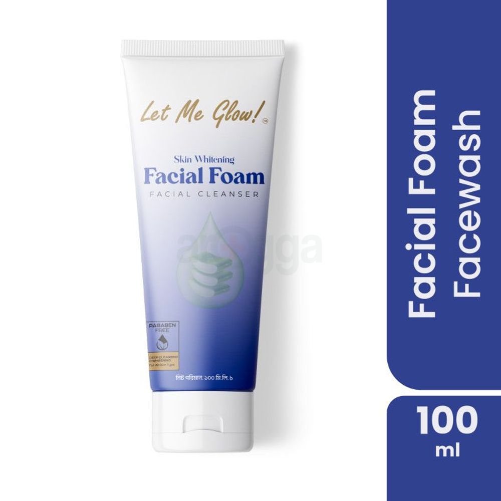 Let Me Glow Skin Whitening Facial Foam Facial Cleanser 100ml  