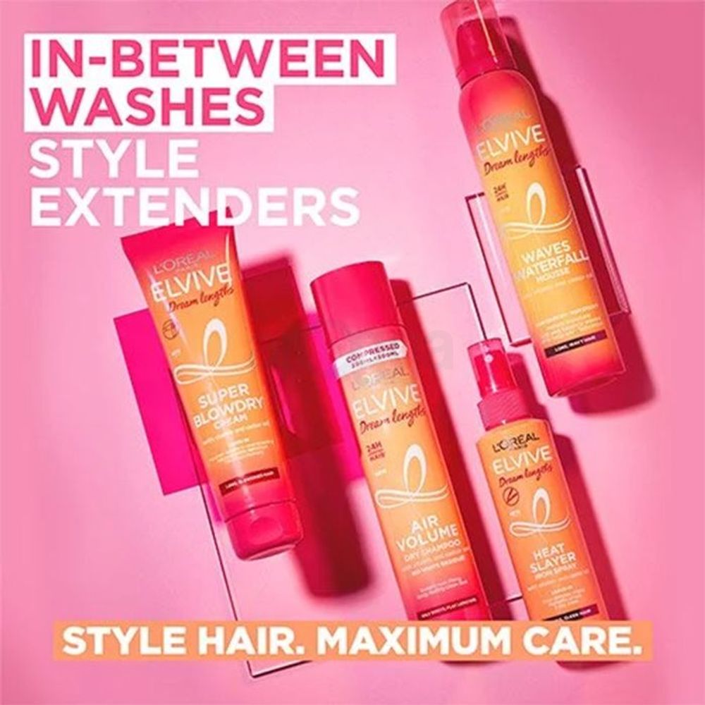 Loreal Elvive Dream Lengths Leave In Heat Slayer Pre Iron Spray with Vitamins and Castor Oil  