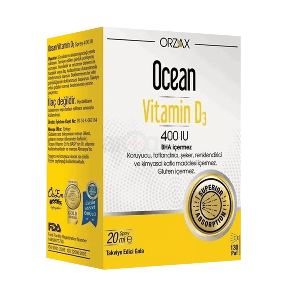 Ocean Vitamin D3 400IU 20ml drop
