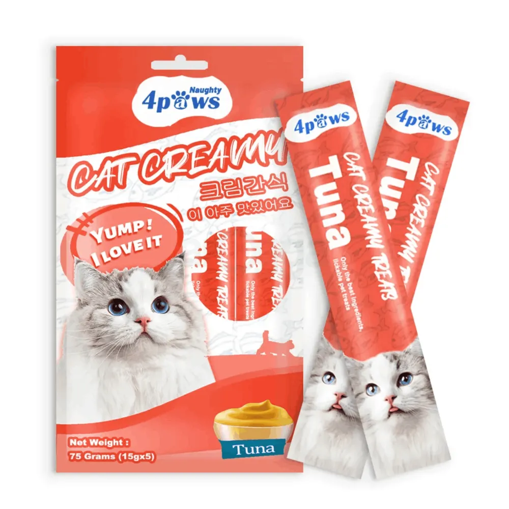 Naughty 4Paws Cat Creamy Treat Tuna 1's Pack  