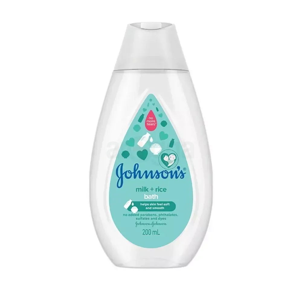 Johnson's Johnson's Milk + Rice Hair & Body Baby Bath 200ml  