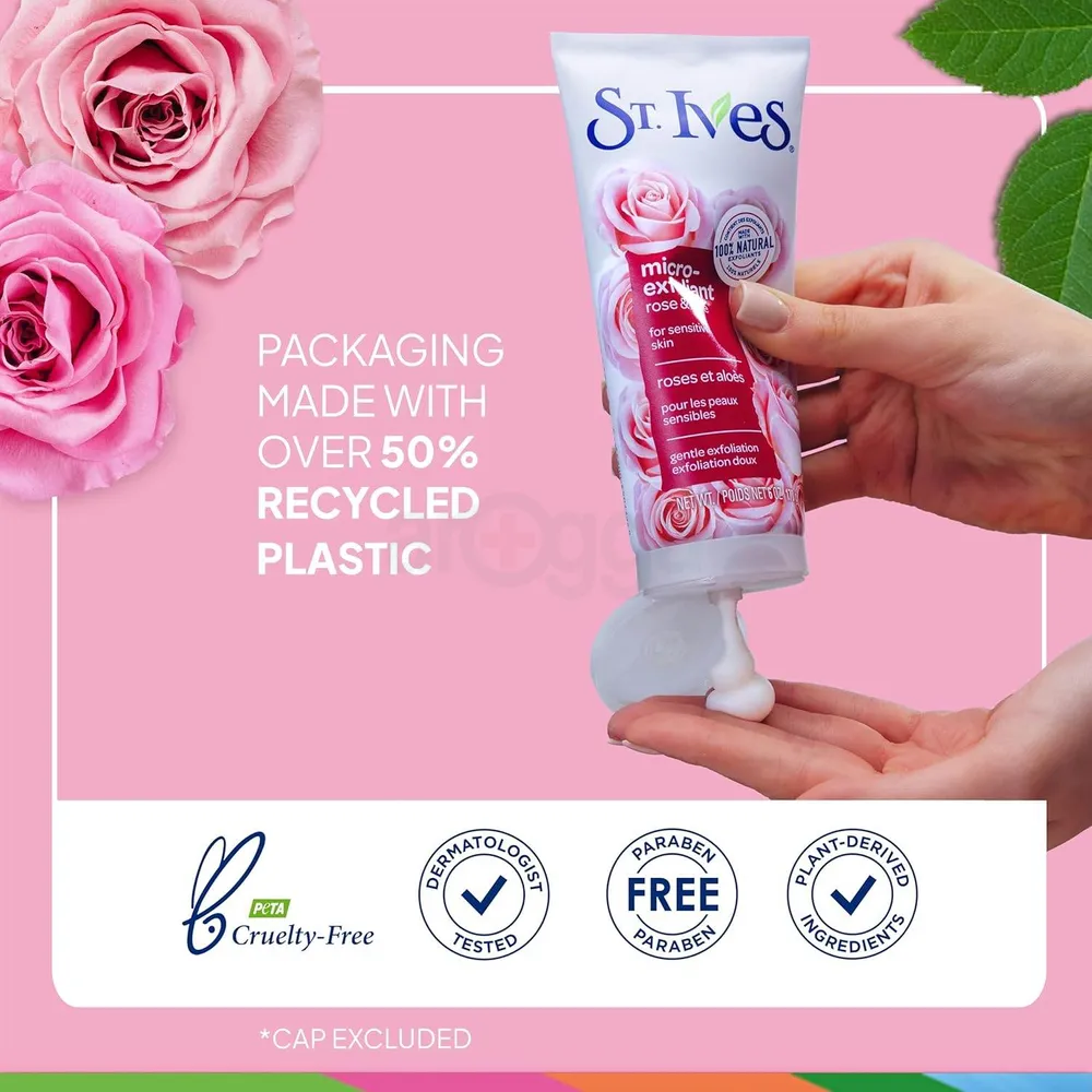 St. Ives  Rose Water & Aloe Micro Exfoliant for Sensitive Skin  