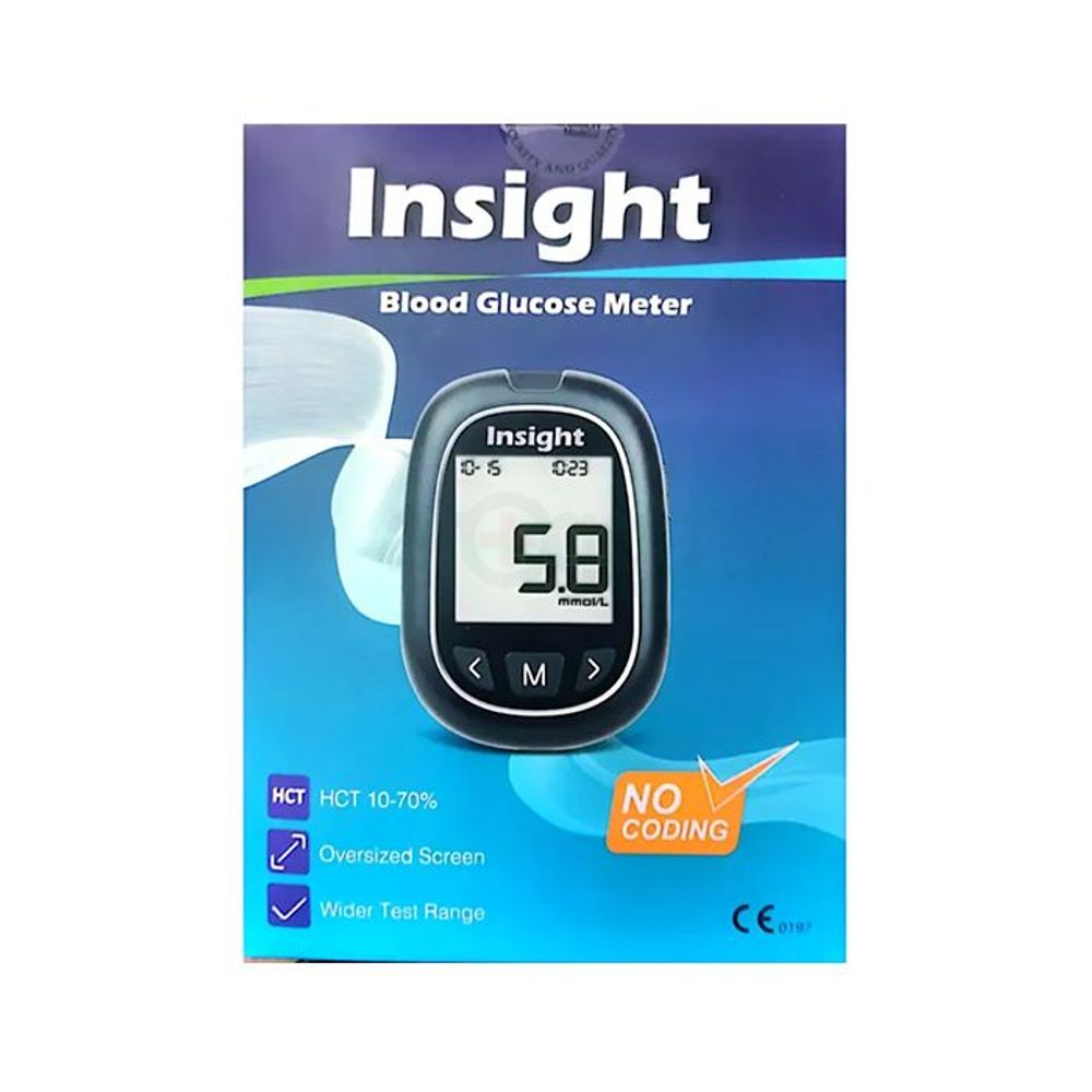 Insight Blood Glucose Monitoring System &  Insight Blood Glucose Test Strip-25’s Pot  