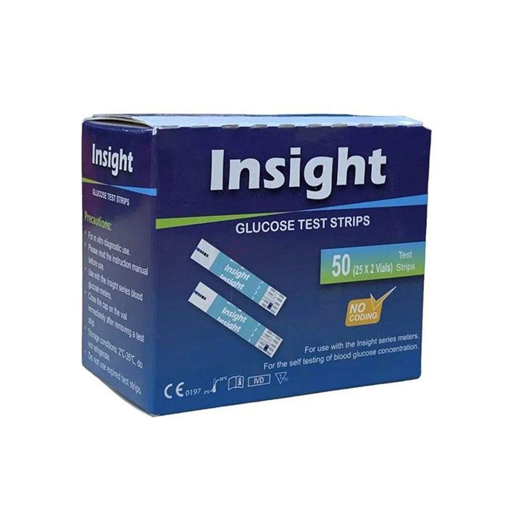 Insight Blood Glucose Monitoring System &  Insight Blood Glucose Test Strip-25’s Pot  