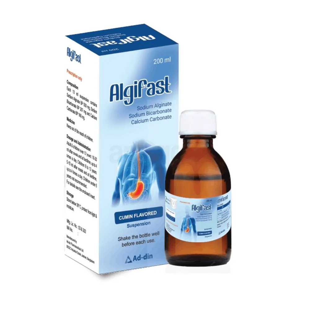 Algifast Oral Suspension 500mg+267mg+160mg/10ml suspension