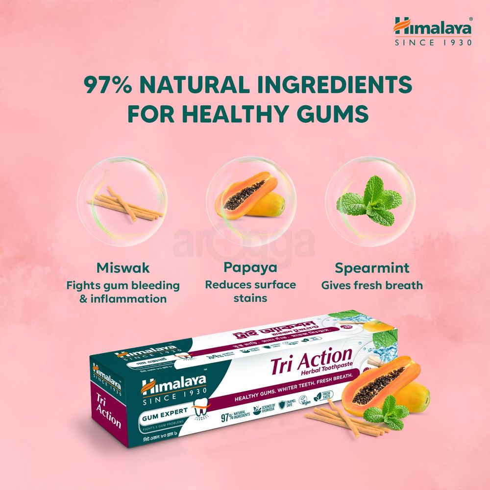 Himalaya Tri Action Herbal Toothpaste 80g  