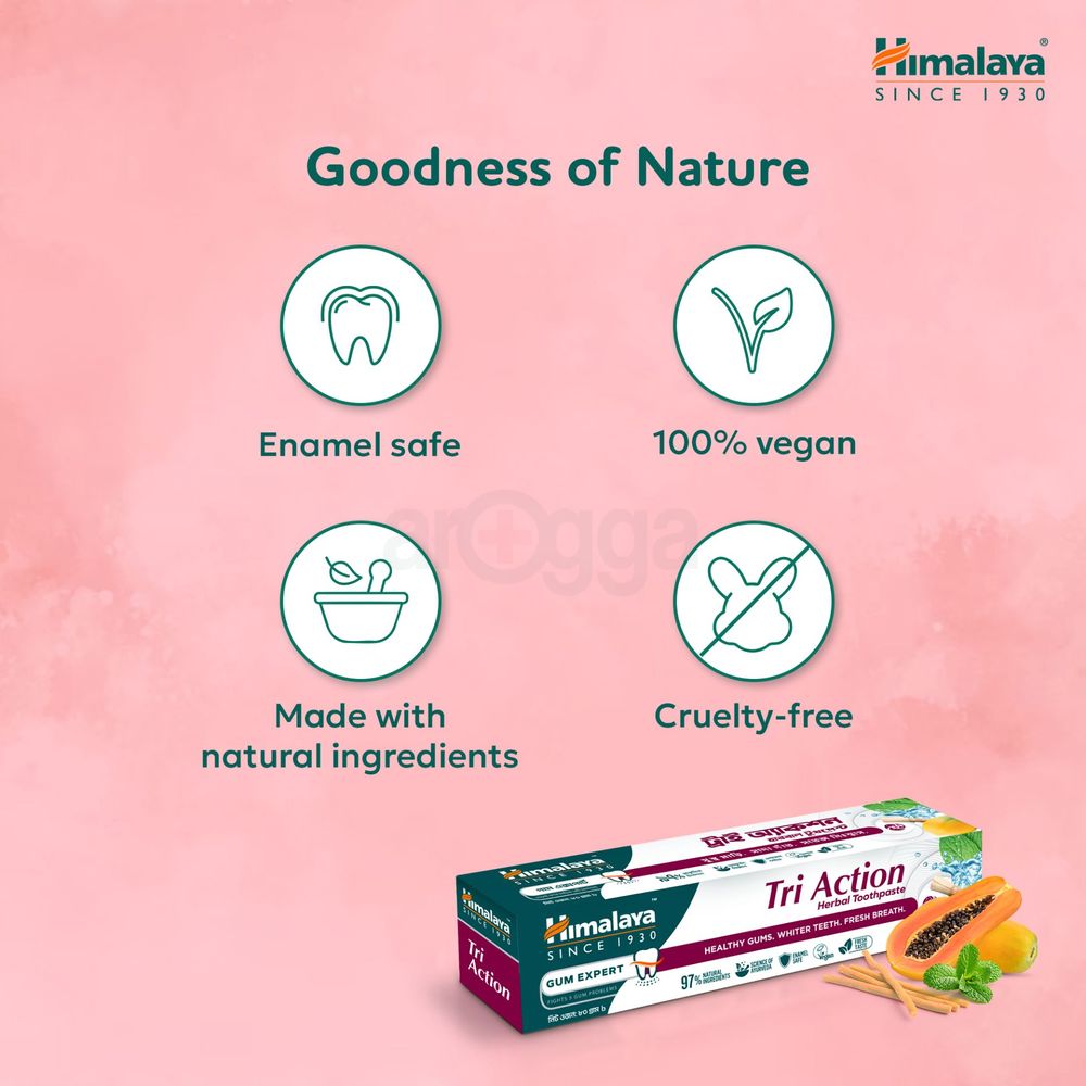 Himalaya Tri Action Herbal Toothpaste 80g  