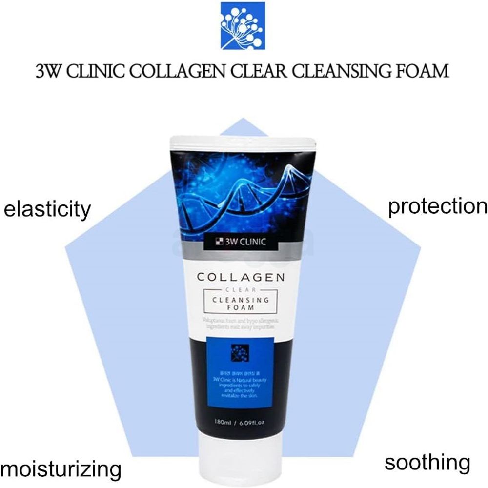 3W Clinic Collagen Clear Cleansing Foam 180ml  