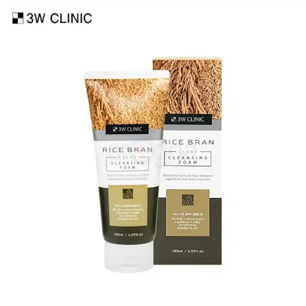 3W Clinic Rice Bran Clear Cleansing Foam  