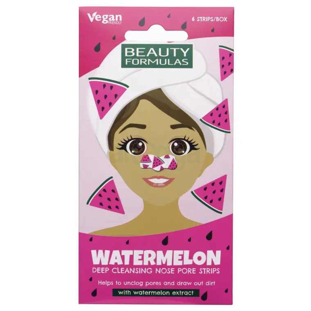 Beauty Formulas Deep Cleansing Nose Pore Strips 6 Pcs with Watermelon Extract  