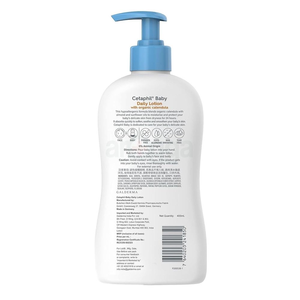 Cetaphil Baby Daily Lotion for Baby's Delicate Skin with Calendula  