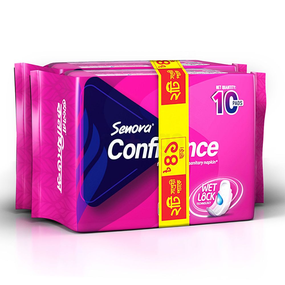 Senora Confidence Regular Flow (10's * 2Pack) (২টি সাশ্রয়ী প্যাকে ৪১ টাকা ছাড় )  