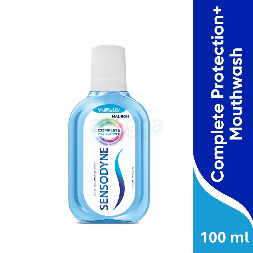 Sensodyne Mouthwash Complete Protection+, All in One Mouth Wash for Sensitivity Protection, Strong teeth and lasting freshness, Pack of 100ml  