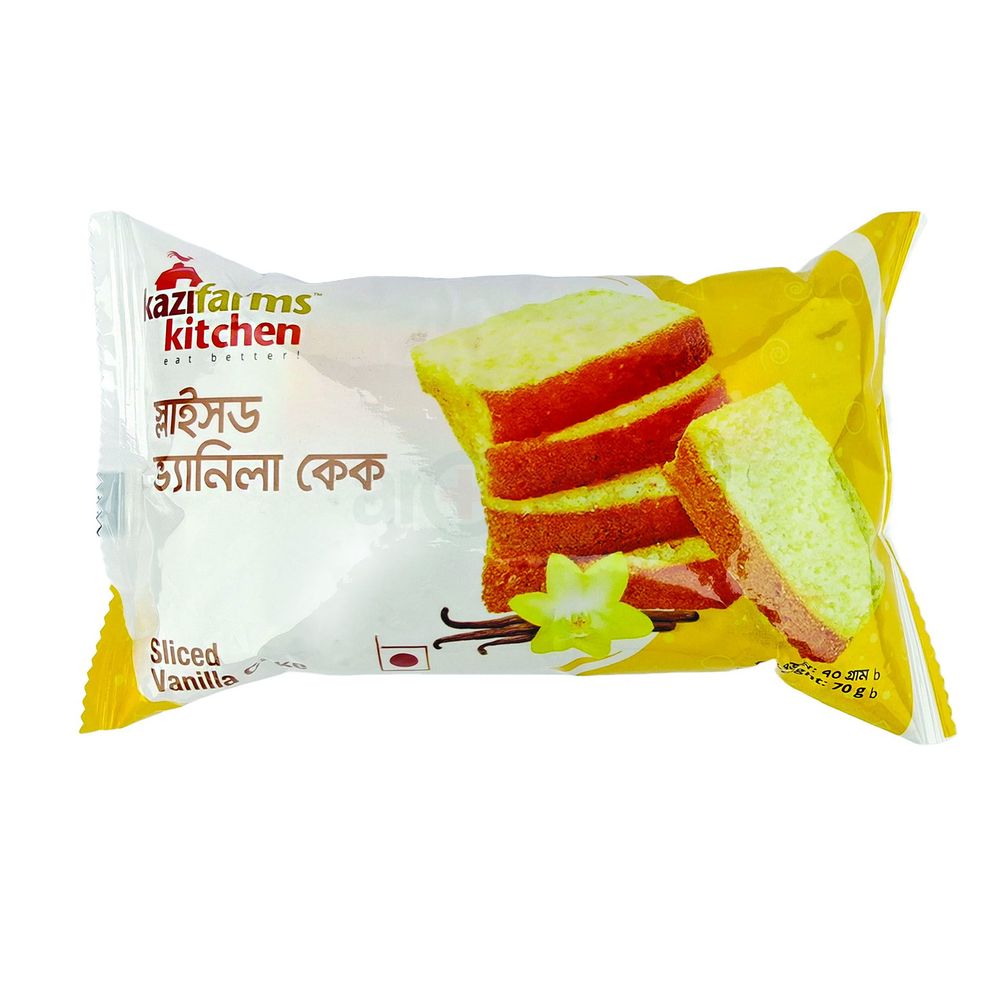 Kazifarms Sliced Vanilla Cake 65gm Pack  