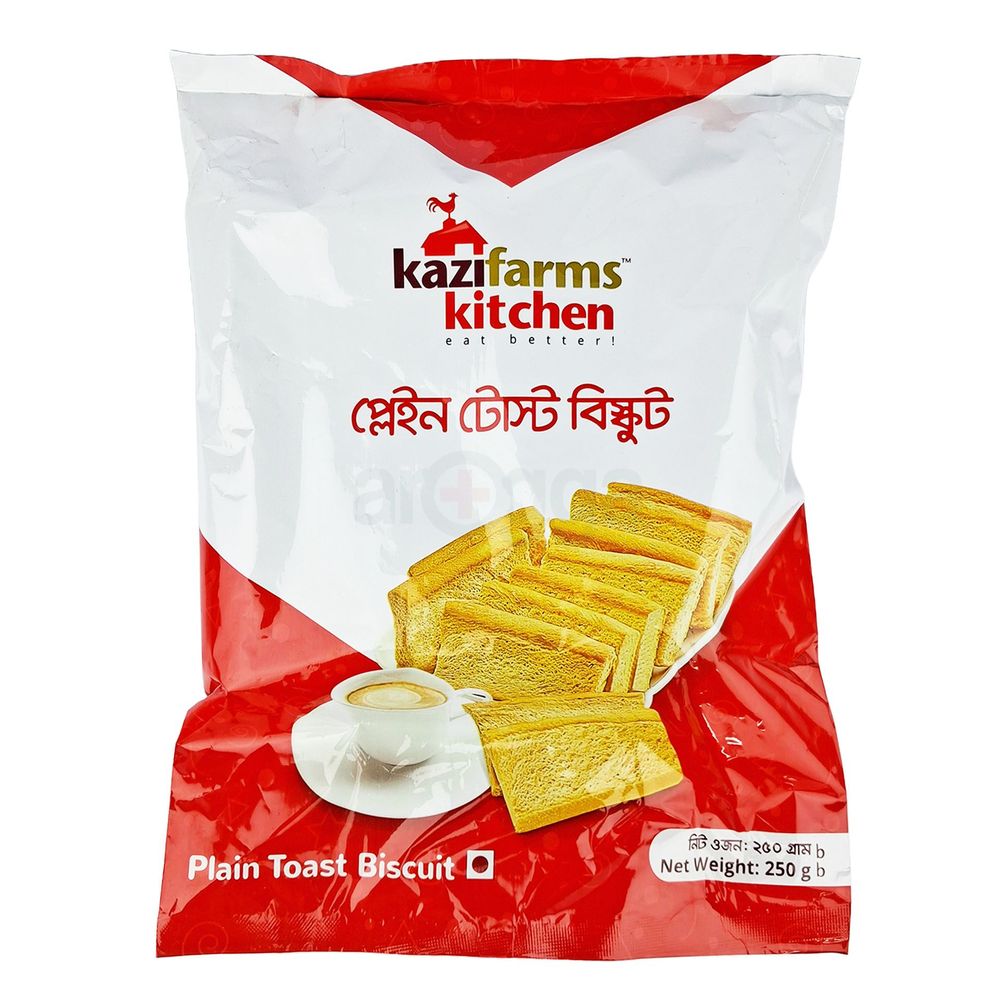 Kazifarms Plain Toast Biscuit 250gm Pack  