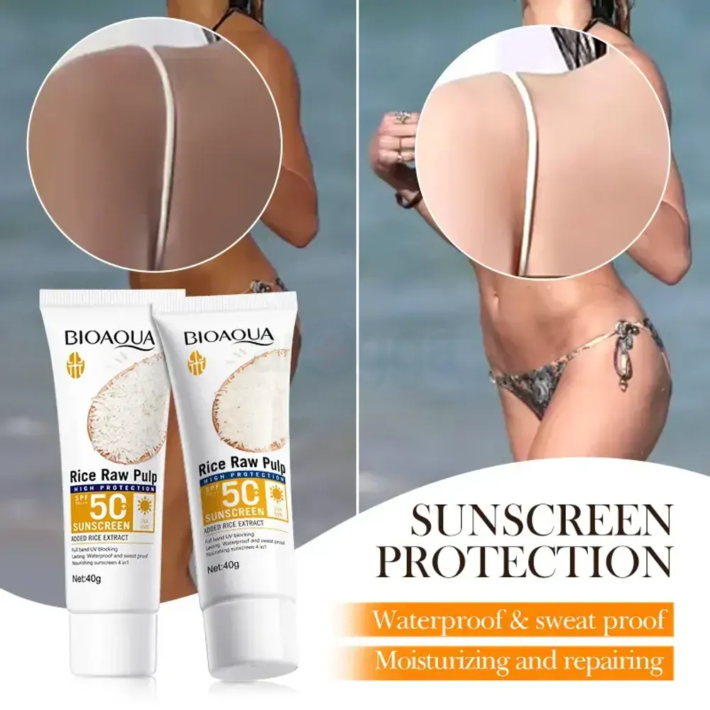 Bioaqua Rice Raw Pulp Sunscreen SPF 50+   