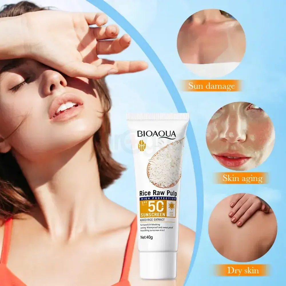 Bioaqua Rice Raw Pulp Sunscreen SPF 50+   