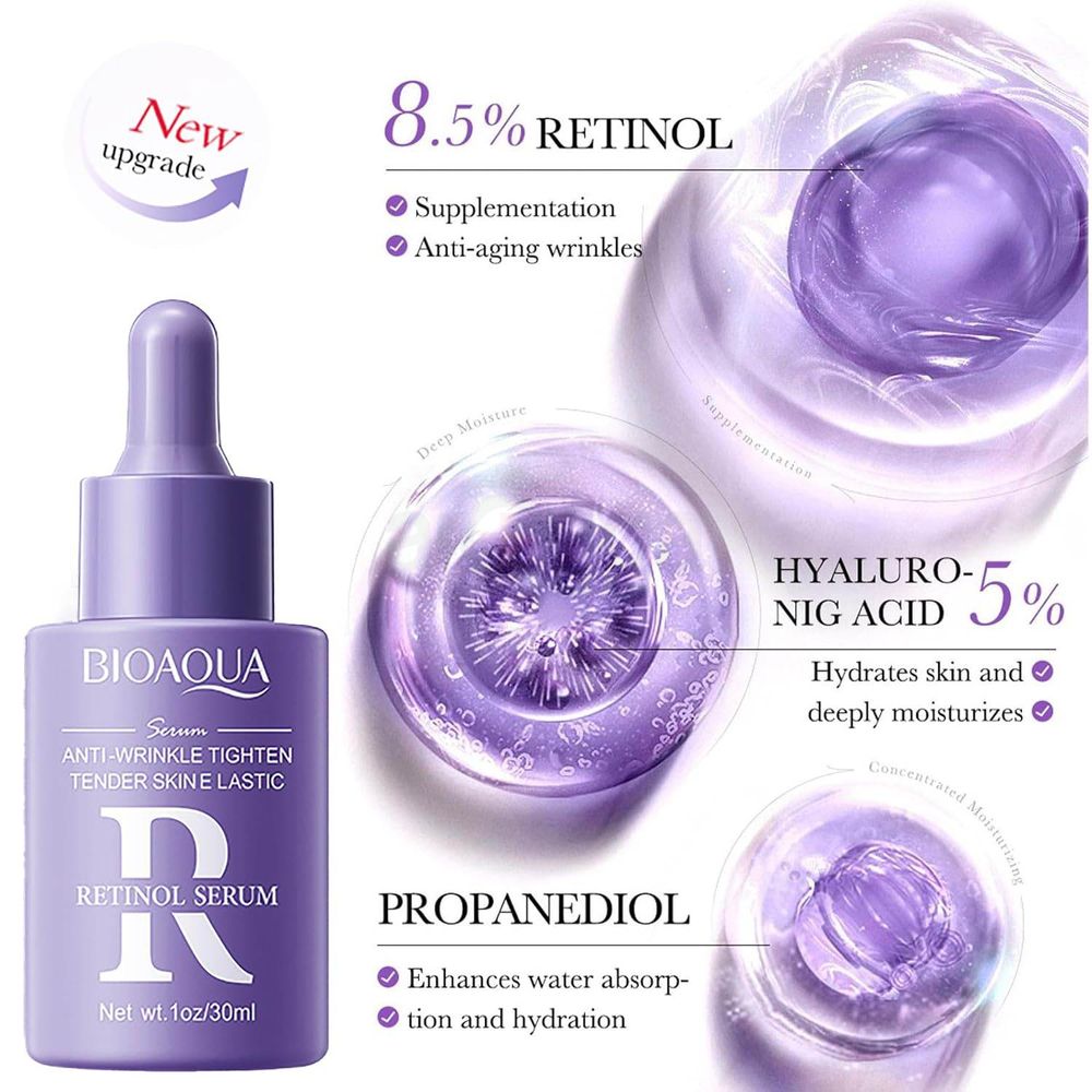 Bioaqua Anti Wrinkle R Retinol Serum with Hyaluronic Acid 30ml  
