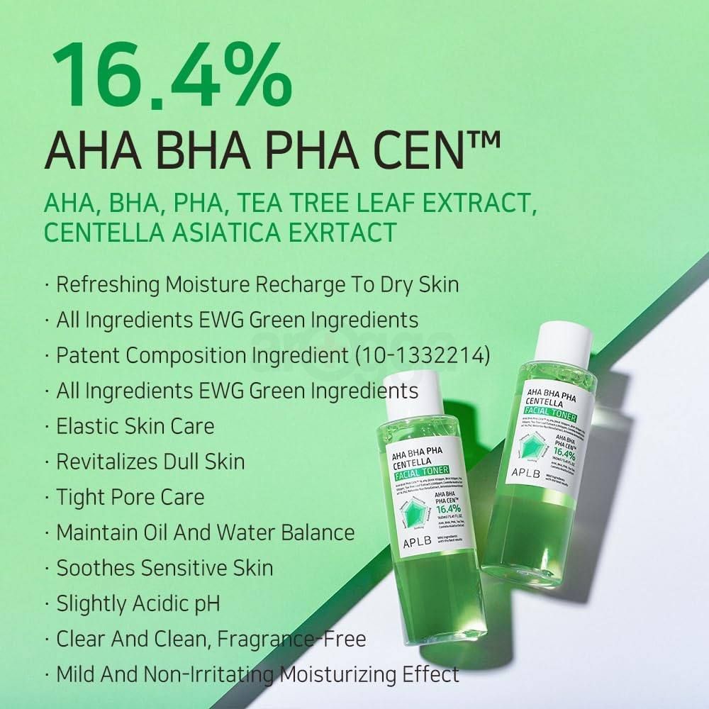 APLB AHA BHA PHA 16.4% Centella Facial Toner  