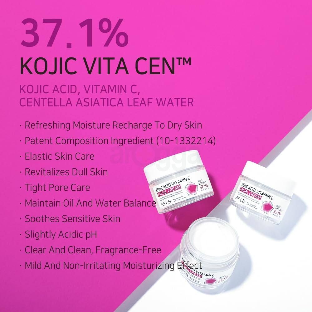 APLB 37.1% Kojic Acid Vitamin C Facial Cream  
