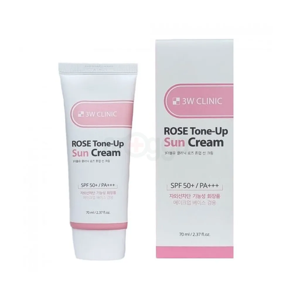 3W Clinic Rose Tone Up Sun Cream SPF 50+ PA+++ 70ml  
