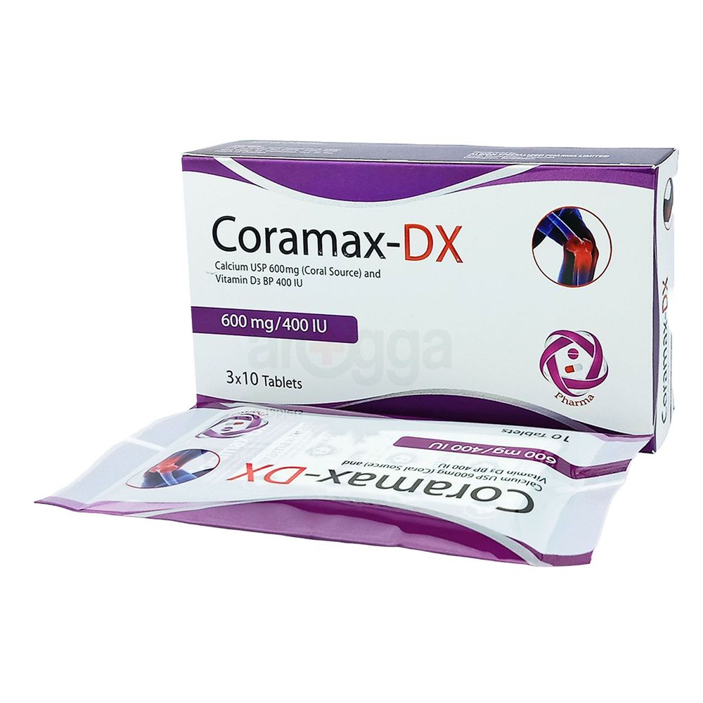 Coramax-DX 600mg+400IU tablet