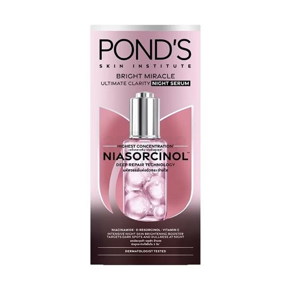 Pond'S Bright Miracle Ultimate Clarity Night Serum Niasorcinol  