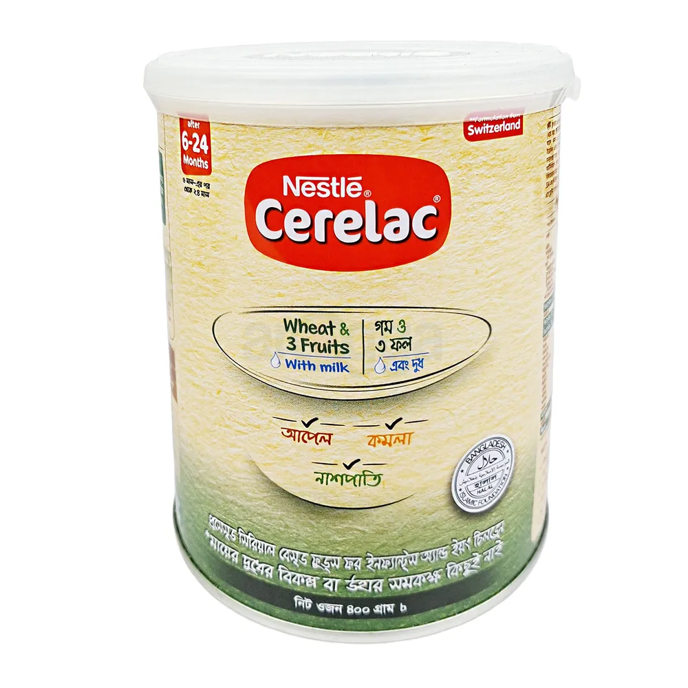 Nestlé Cerelac Wheat & Three Fruits Baby Food BIB (6 To 24 Months) Stage-1   