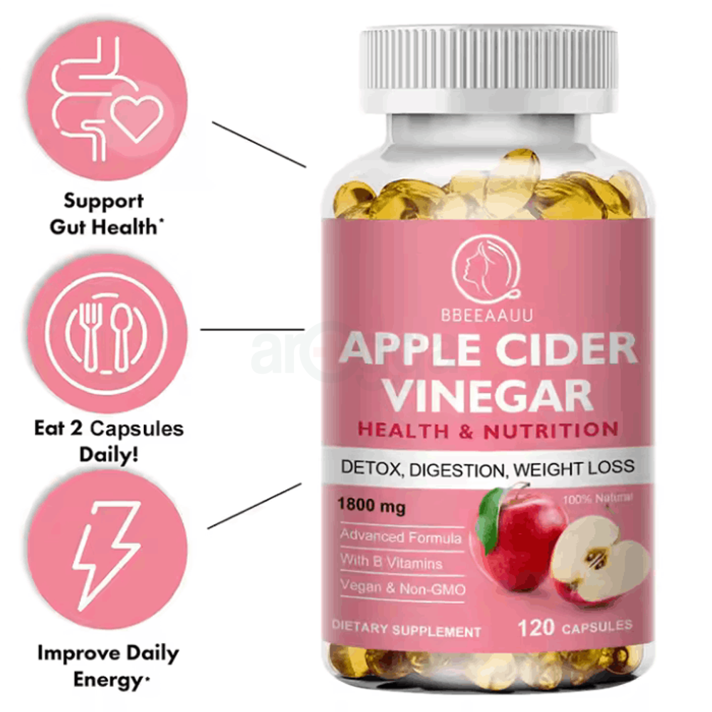 BBEEAAUU Apple Cider Vinegar 1800mg 120 Capsules  