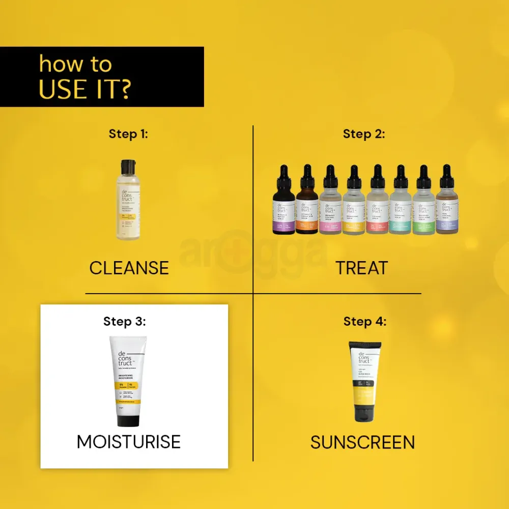 Deconstruct Niacinamide Brightening Moisturiser with 5% Niacinamide & 1% Kojic Acid Dipalmitate 50g  