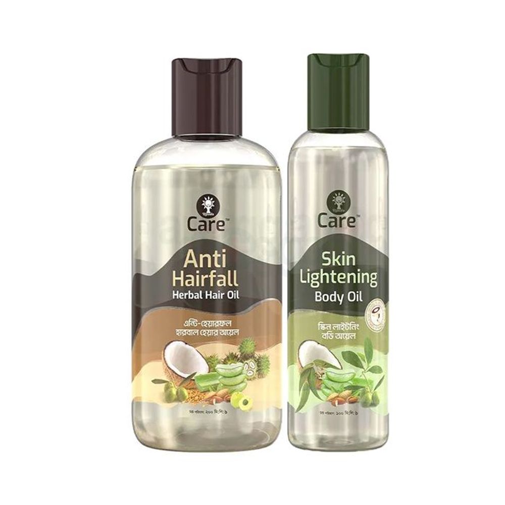 Buy Ujjwala Care Anti Hairfall Herbal Hair Oil 200ml % Get Ujjwala Care Skin Lightening Body Oil 100ml Free  