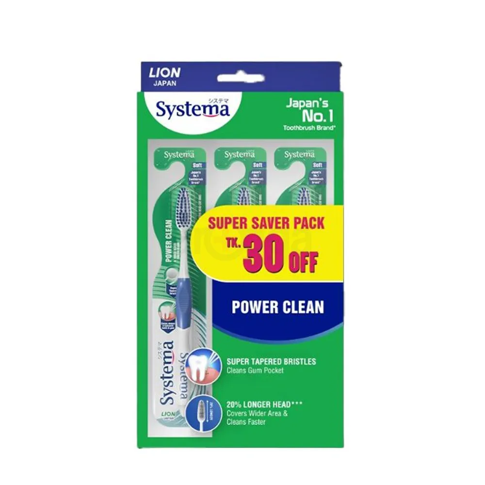 Systema Power Clean Toothbrush 3 Pack Combo - 30tk Off  