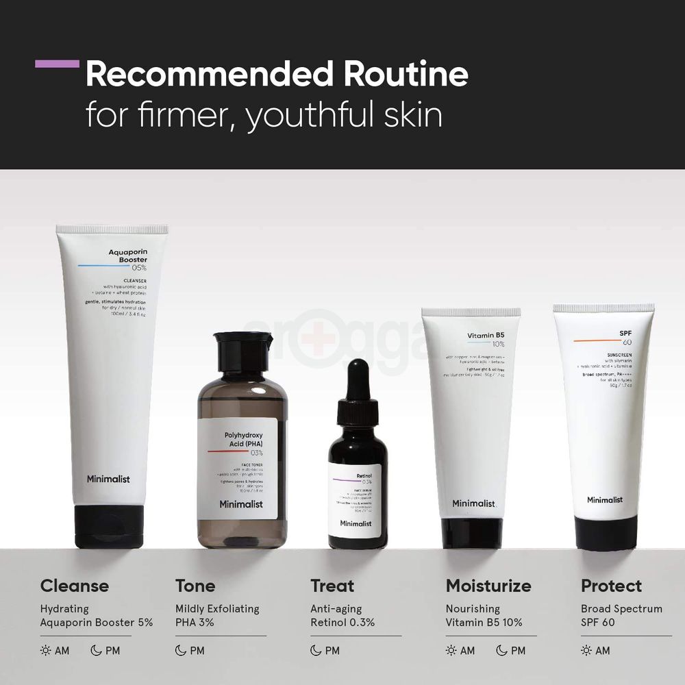 Minimalist 0.3% Retinol Face Serum for All Skin Types 30ml  