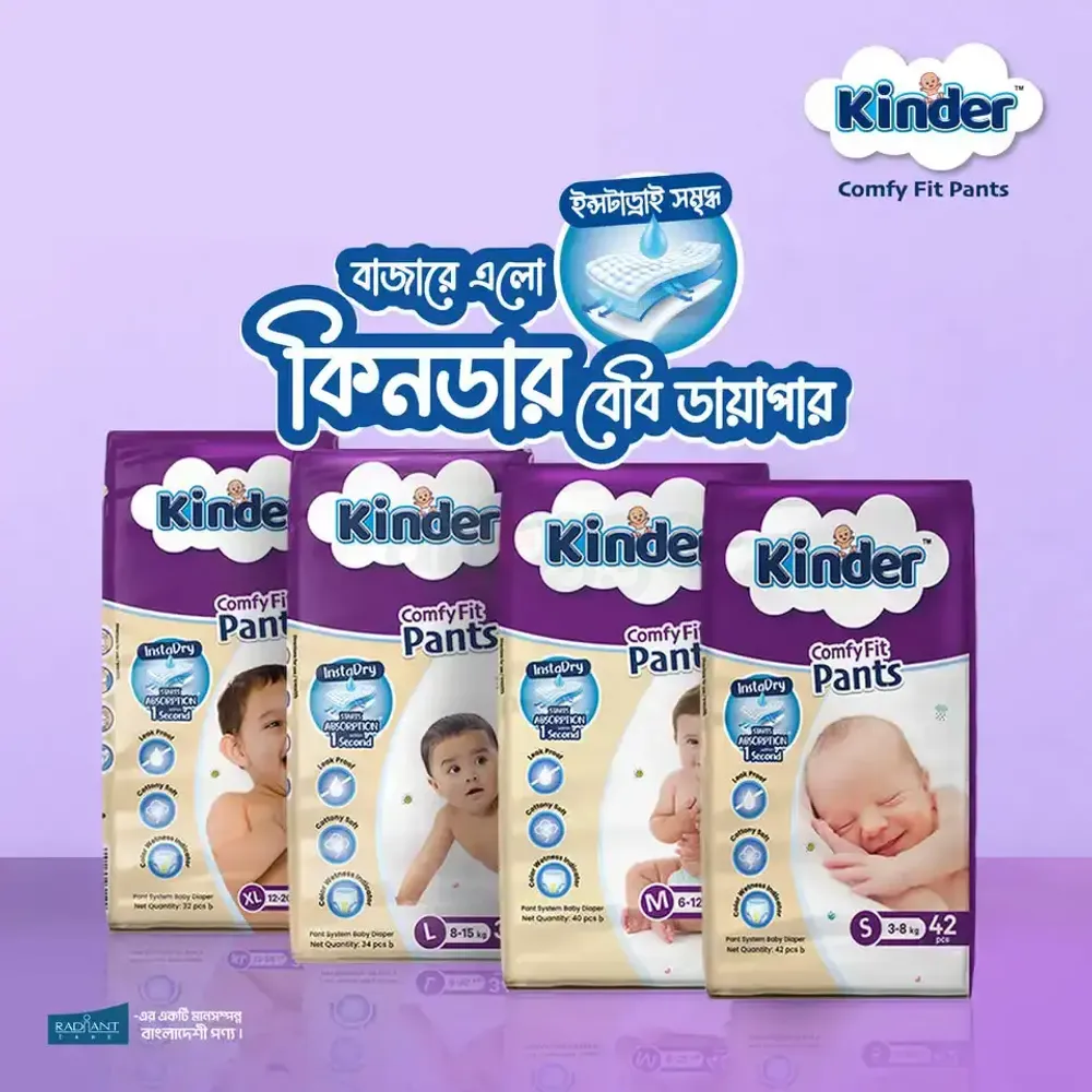 Kinder Diaper Comfy Fits Pants M (6-12Kg) 5 Pcs  
