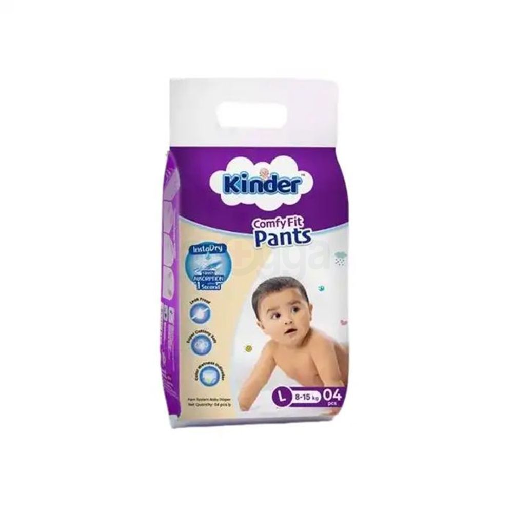 Kinder Diaper Comfy Fits Pants L (8-15kg) 4pcs  