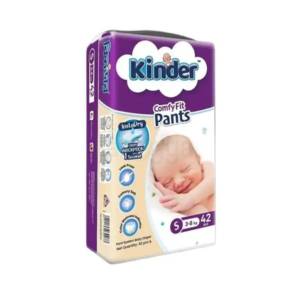 Kinder Diaper Comfy Fits Pants Jumbo S (3-8Kg) 42pcs   