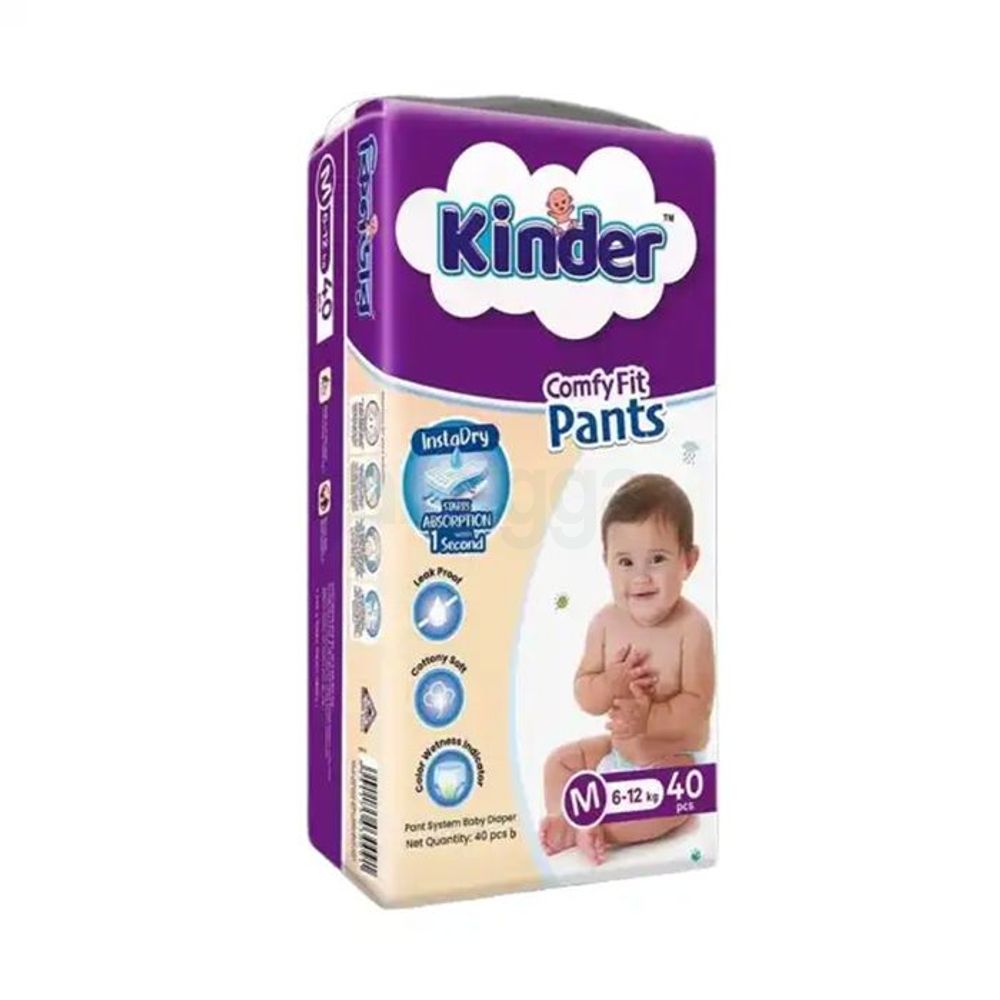 Kinder Diaper Comfy Fits Pants Jumbo M (6-12Kg) 40Pcs  