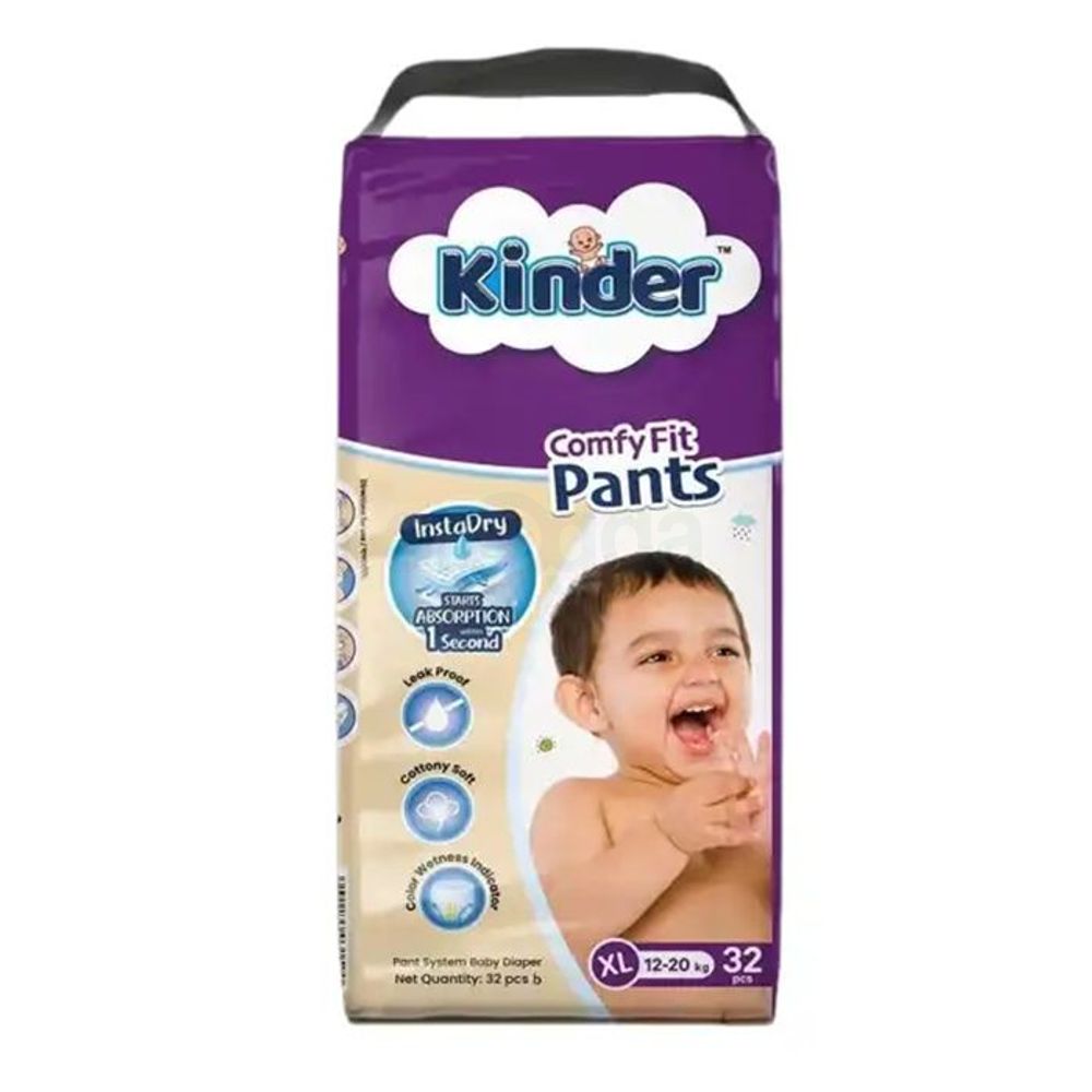 Kinder Diaper Comfy Fits Pants Jumbo XL (12-20Kg) 32Pcs  