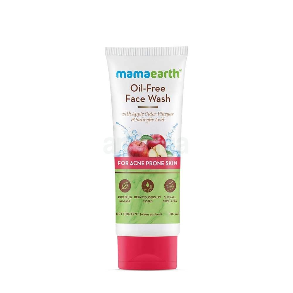 Mamaearth Oil Free Apple Cider Vinegar & Salicylic Acid Face Wash for Acne Prone Skin 100ml  