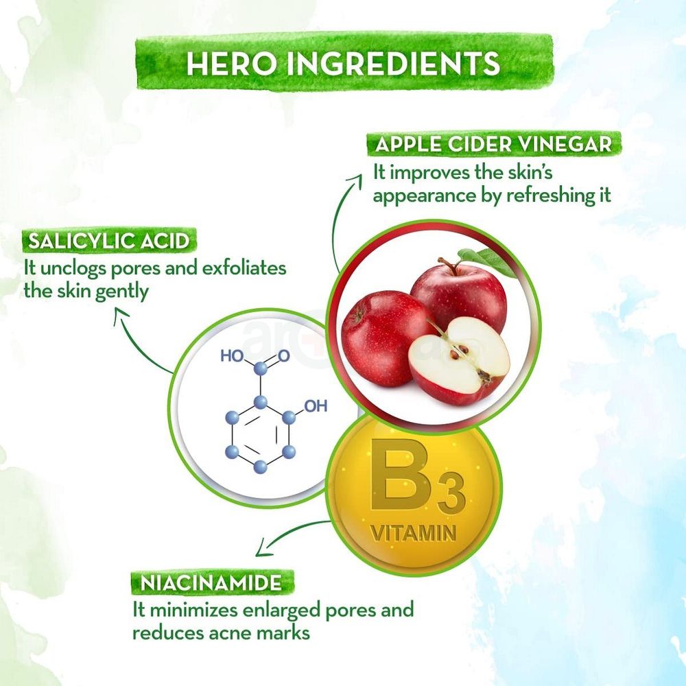 Mamaearth Oil Free Apple Cider Vinegar & Salicylic Acid Face Wash for Acne Prone Skin 100ml  
