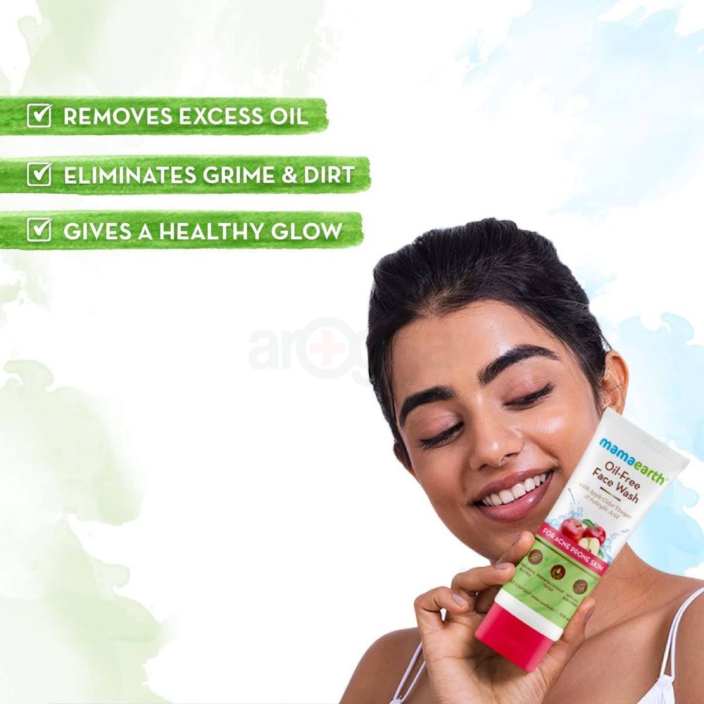 Mamaearth Oil Free Apple Cider Vinegar & Salicylic Acid Face Wash for Acne Prone Skin 100ml  