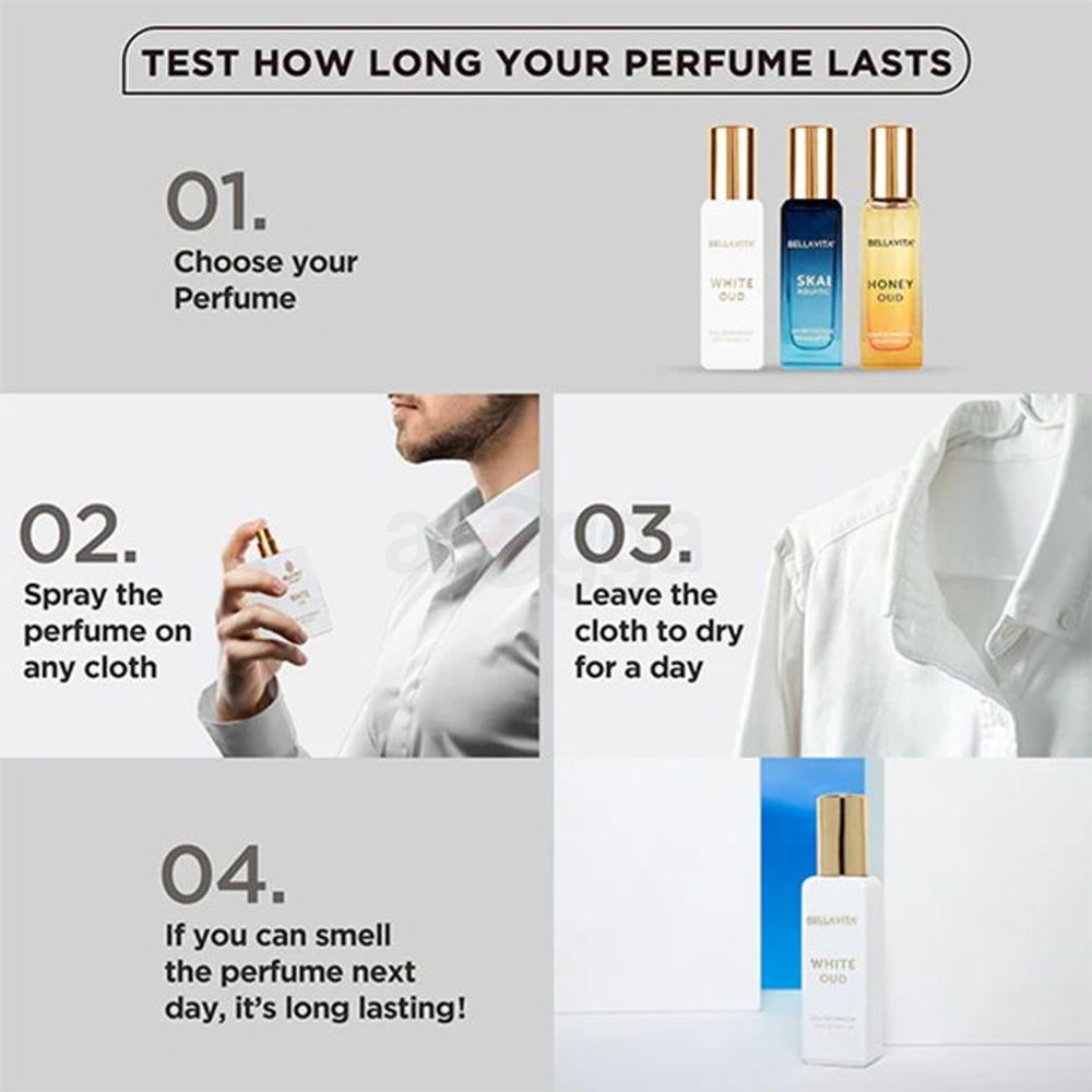 Bellavita Luxury White Oud EDP Perfume for Men & Women 20ml  