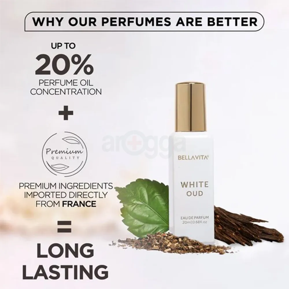 Bellavita Luxury White Oud EDP Perfume for Men & Women 20ml  