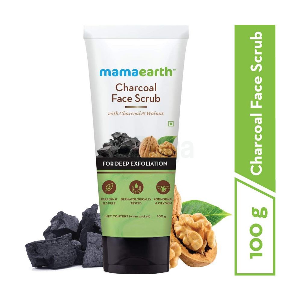Mamaearth Charcoal Face Scrub for Deep Exfoliation 100g  