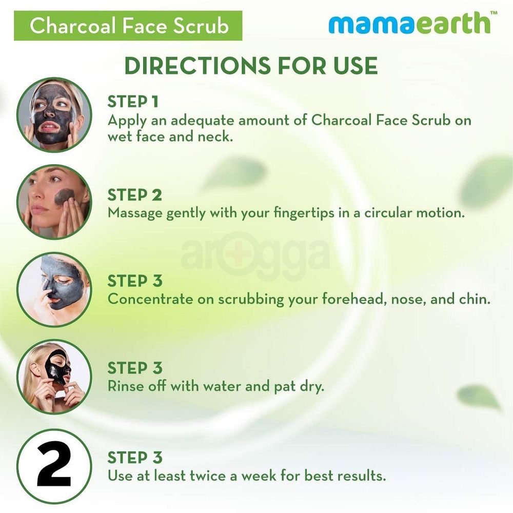Mamaearth Charcoal Face Scrub for Deep Exfoliation 100g  